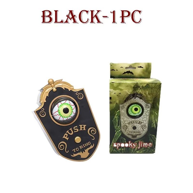 Animated Halloween Haunted Doorbell – Moving Eyeball Decoration with Spooky Sound Effects for Front Doors, Haunted Houses and Halloween Party Decor