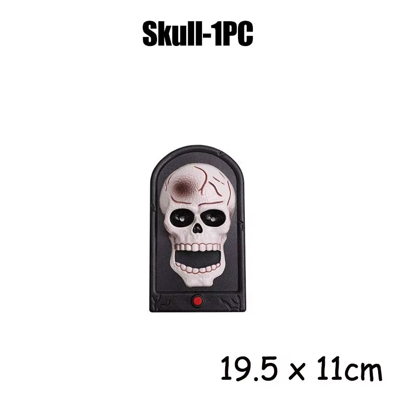 Animated Halloween Haunted Doorbell – Moving Eyeball Decoration with Spooky Sound Effects for Front Doors, Haunted Houses and Halloween Party Decor