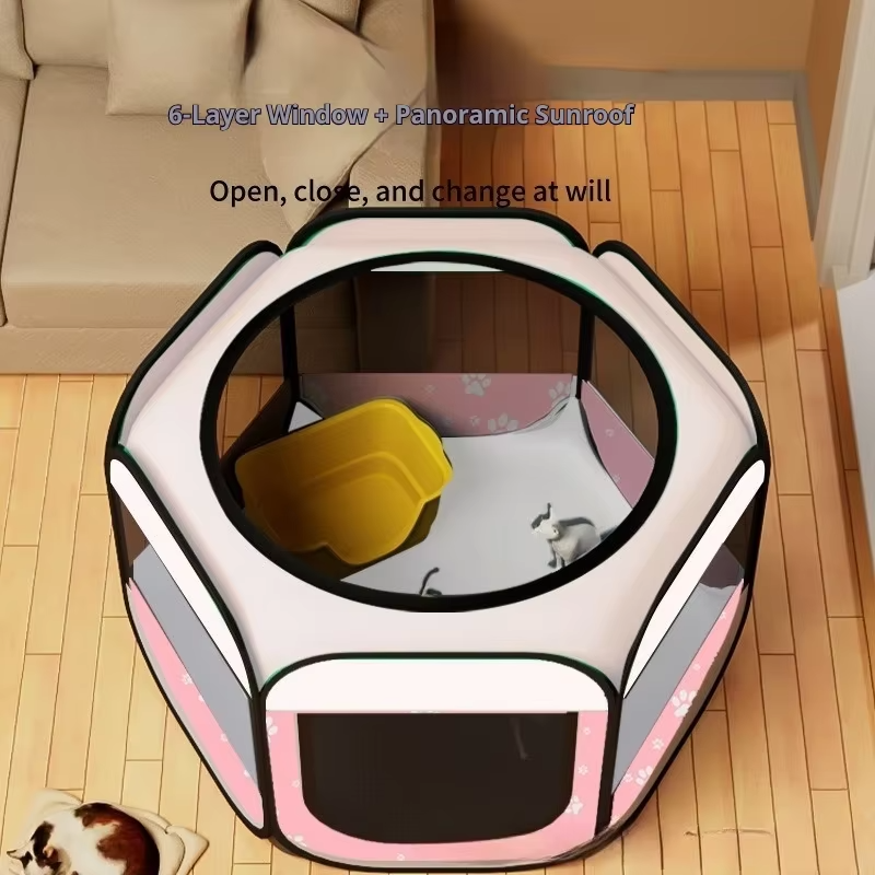Portable Folding Pet Tent – Large Comfortable Travel Shelter & Cozy Den for Cats and Small Dogs, Indoor and Outdoor Use