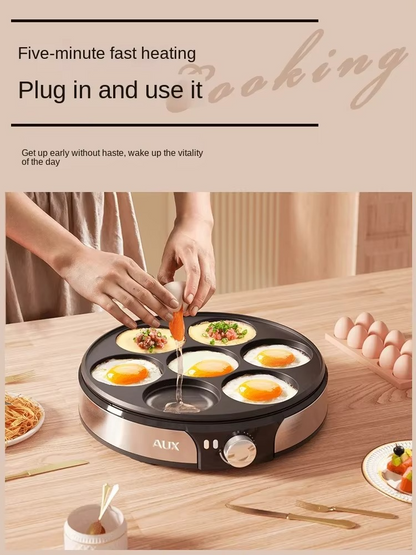 Professional 7-Hole Electric Crepe Maker – 220V Non-Stick Baking Pan for Crepes, Eggs, Burgers, Omelettes and Everyday Breakfast Cooking