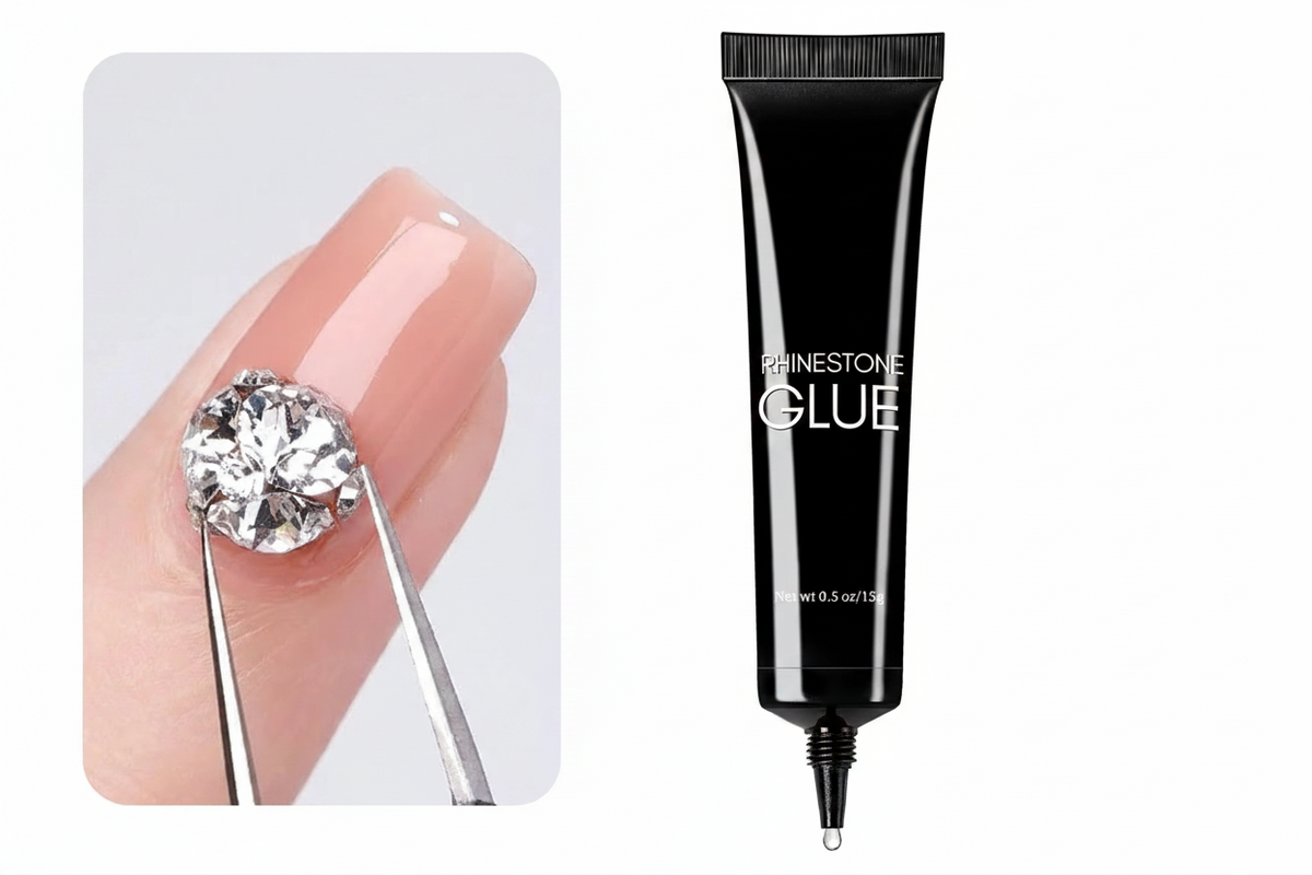 Super Strong Nail Rhinestone Glue – 30g Gel Adhesive for Nail Charms, 3D Bling, Gems, Diamonds and Nail Art Decorations