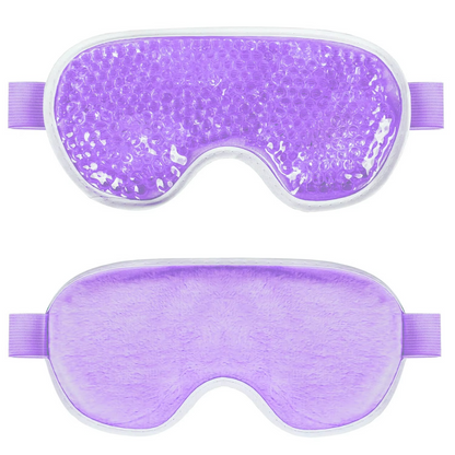 Reusable Gel Eye Mask – Cooling Cold Compress for Puffy Eyes, with Soft Plush Reverse Side