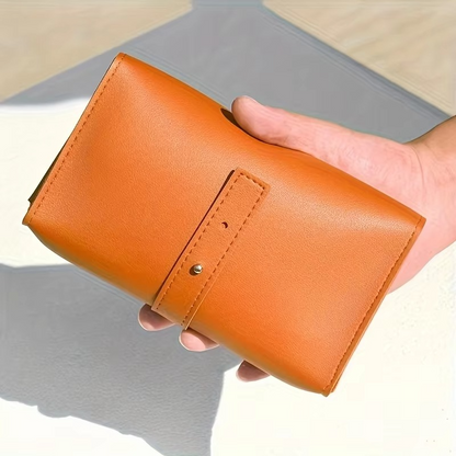 PU Leather Tech Organizer – Portable Multi-Compartment Travel Case for Cables, Chargers, Pens, Electronics and School Accessories