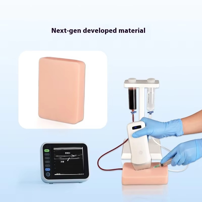 Ultrasound-Guided Vascular Puncture Training Model – Blood Circulation Simulation Injection Pad for Medical Ultrasound, Needle Placement and Clinical Practice