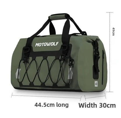 Waterproof Motorcycle Saddlebag – 40/66L Rear Seat Tail Bag for Travel‑Ready Storage with Durable PVC and Easy Mounting