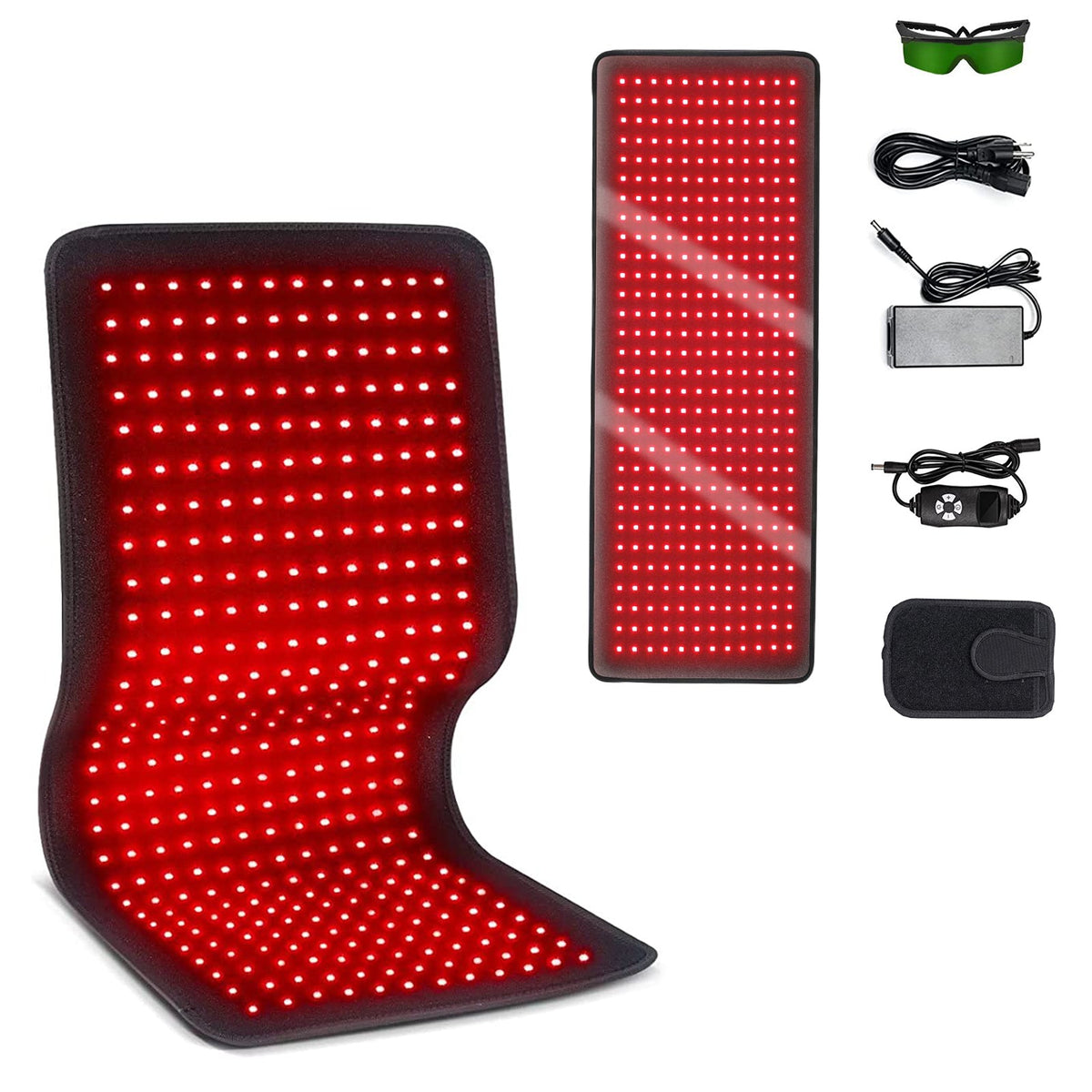 Red and Infrared Therapy Heating Belt – Wearable LED Body Pad for Face, Shoulder, and Muscle Pain Relief Treatment