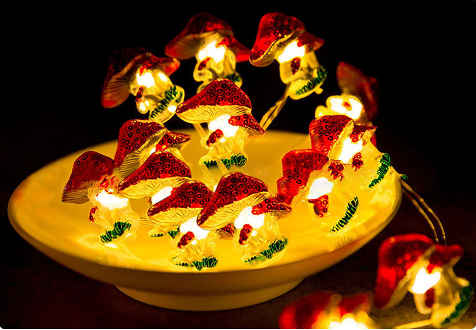 LED Christmas Fairy Lights – 20 LED Battery Powered Santa and Snowflake String Lights for Holiday Home Decorations