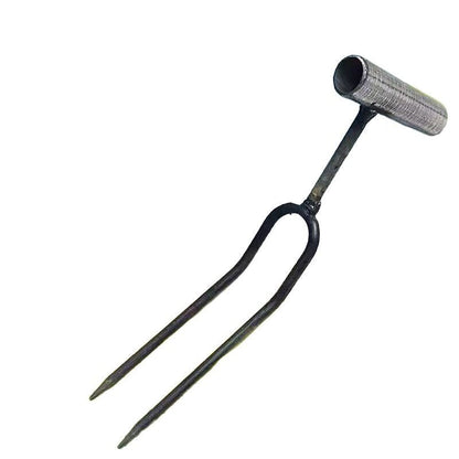 Adjustable Two-Teeth Garden Fork – Stainless Steel Hand Cultivator and Spade Tool for Digging, Loosening Soil, Weeding and Efficient Home Gardening