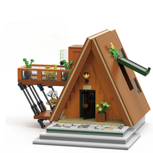A-Type Cabin Building Bricks Set – Creative MOC Construction STEM Toy & Desktop Decoration Gift