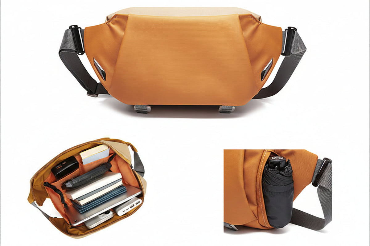 Waterproof Sling Chest Bag – Multi Pocket Crossbody Travel Bag for Daily Commuting, Hiking, Cycling and Outdoor Adventures