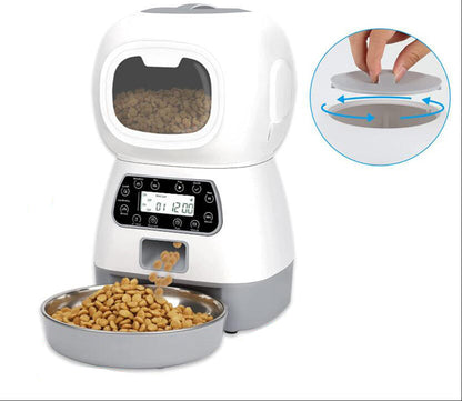Automatic Robot Pet Feeder – 3.5L Smart Food Dispenser for Cats and Dogs with Convenient Scheduled Feeding and Large-Capacity Meal Storage