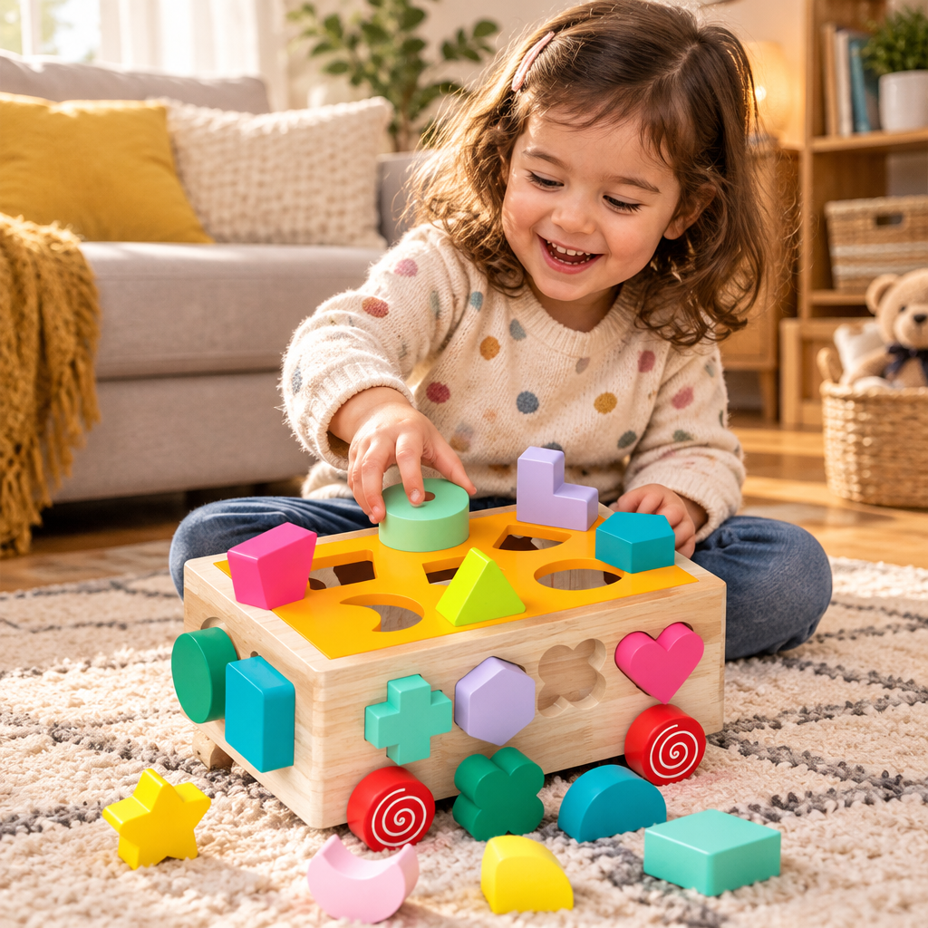 Wooden Carrot Harvest Game – Developmental Montessori-Style Toy for Toddlers with Sorting, Fine Motor Practice and Fun Pretend Gardening Play