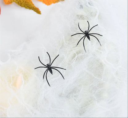 Stretchy Halloween Spider Web – Artificial White Cobweb Decoration for Haunted Houses, Scary Party Scenes, Indoor Displays and Outdoor Spooky Decor