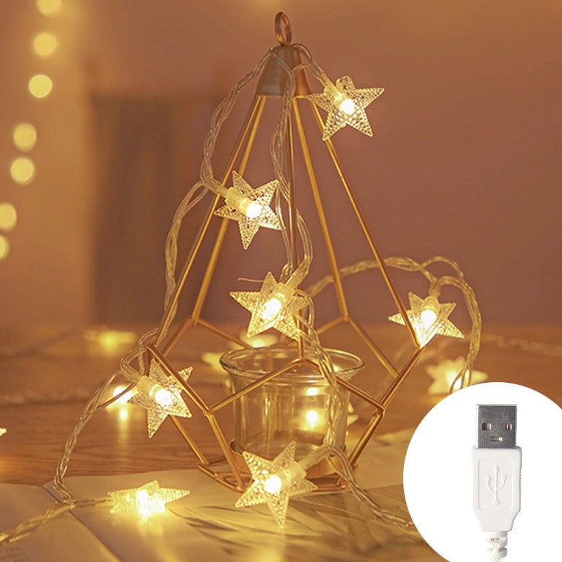 Outdoor Waterproof Garland LED Star Fairy Lights – String Lights for Christmas Trees, Weddings, Parties, Terraces, and Garden Holiday Decorations