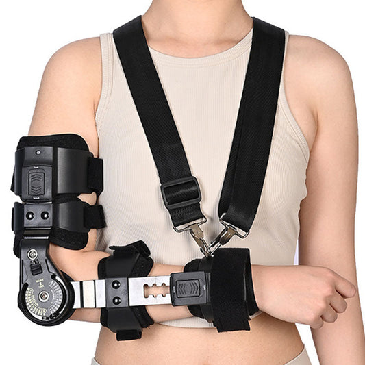 Adjustable Elbow Joint Fixation Brace – Hinged Arm Sling Support Orthosis for Shoulder, Forearm & Post-Surgery Rehabilitation Use