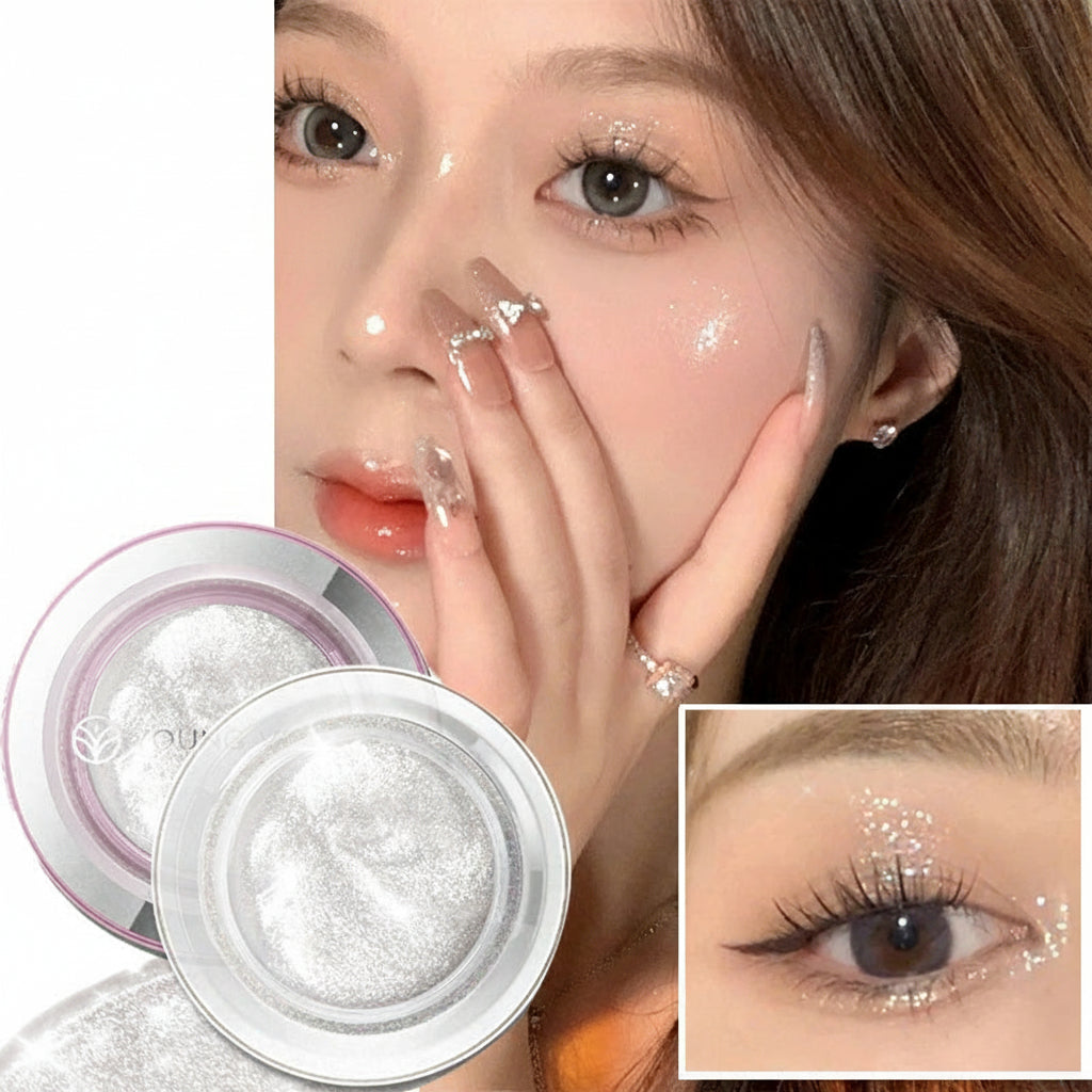 Liquid Pearlescent Highlighter Makeup - Waterproof Non Sticky Glow Enhancer for Eyes Cheeks and Radiant Party Makeup Looks