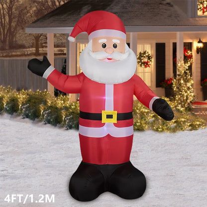 Christmas Inflatable Snowman & Santa - 8FT Giant Outdoor LED Garden Decoration for Holiday Parties, Front Yard Displays, Festive Winter Celebration Decor