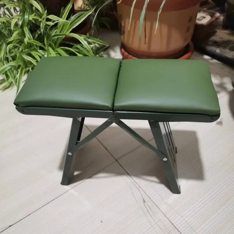Portable Folding Camping Stool Chair – Lightweight Thickened Steel Seat for Fishing, Hiking, Dormitory, and Travel