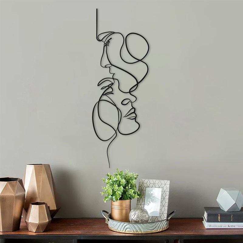 Nordic Christmas Metal Wall Decor Pendant – Minimalist Holiday Silhouette Wall Hanging Decoration for Living Room, Bedroom & Festive Home Styling