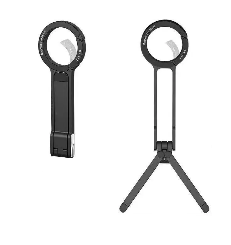 Adjustable Mag Safe Phone Tripod – Portable Magnetic Mount with Carabiner Handle, Vlog Travel Tripod Stand for iPhone 12–17 Pro Max
