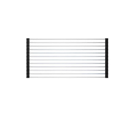 Stainless Steel Folding Drain Rack - Expandable Sink Organizer for Dishes, Fruits and Vegetables, Space-Saving Kitchen Storage Drying Rack