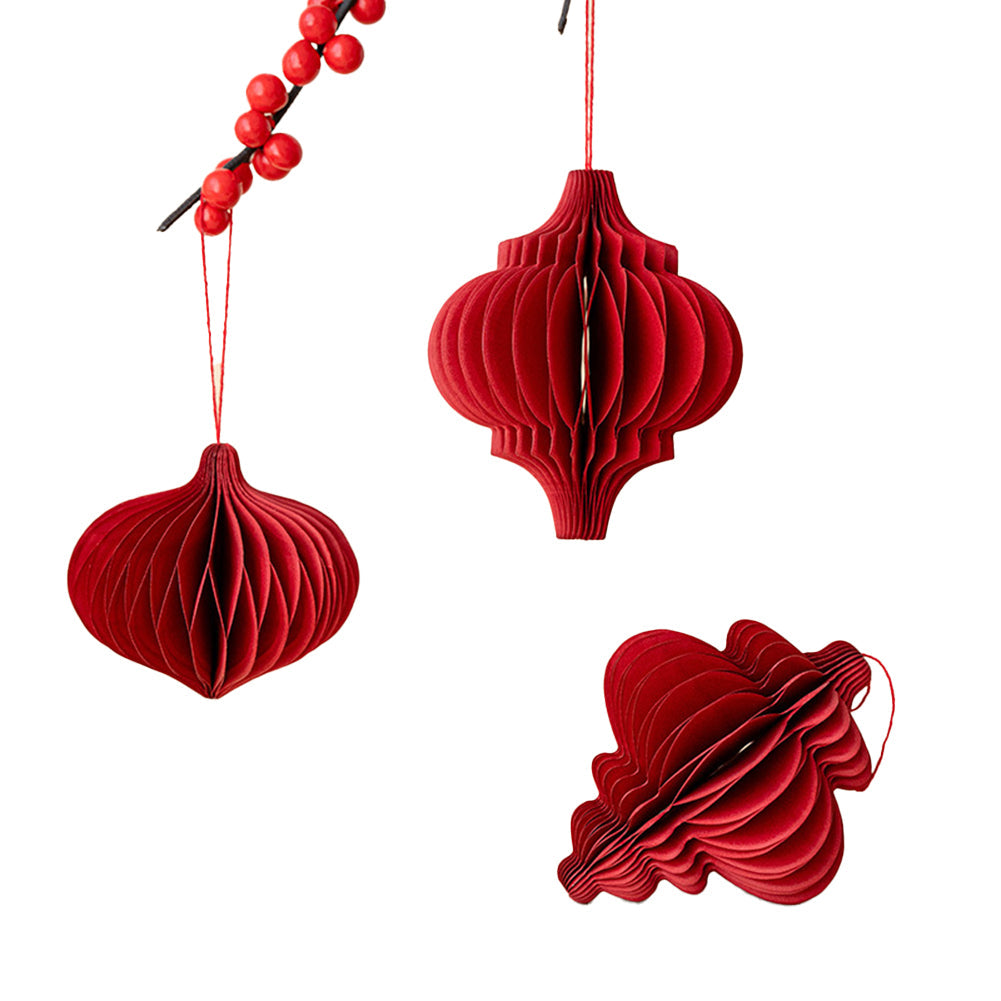 Origami Lantern Decorations – 3D Vibrant Multi-Purpose Holiday Ornament for Seasonal Events, Whimsical Christmas Ambiance and Festival Party Decor