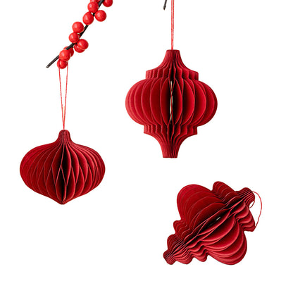 Origami Lantern Decorations – 3D Vibrant Multi-Purpose Holiday Ornament for Seasonal Events, Whimsical Christmas Ambiance and Festival Party Decor