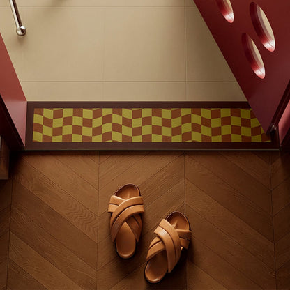 Non-Slip Bathroom Floor Mat – Water-Absorbing Diatom Mud Rug with Striped Design for Showers, Doorways and Quick-Drying Everyday Bathroom Comfort
