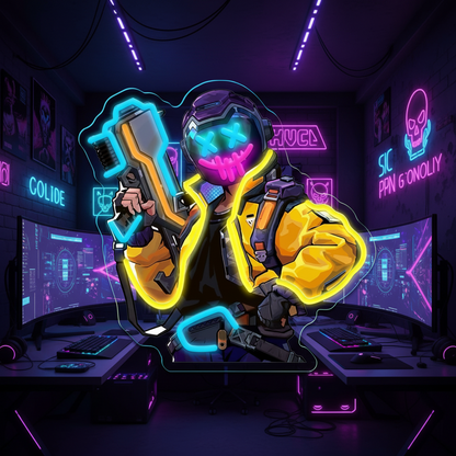 Joker Gamer Neon Sign – USB Anime LED Wall Light for Gaming Rooms, Bars, Garages and Bedrooms with Bold Character-Inspired Decor