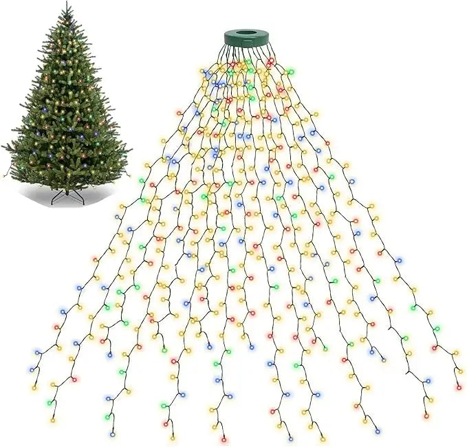 LED Waterfall Christmas Tree Lights – 1.5M/2M/3M Garland String for Patio, Garden, and Holiday Décor, Perfect New Year 2025 Light Decoration