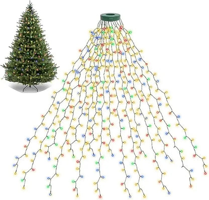 LED Waterfall Christmas Tree Lights – 1.5M/2M/3M Garland String for Patio, Garden, and Holiday Décor, Perfect New Year 2025 Light Decoration