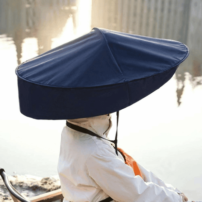 Hands-Free Umbrella Hat – Lightweight Nylon Rainproof Sun Shade Cap with UV Protection for Beach Trips, Fishing, Gardening and Outdoor Activities