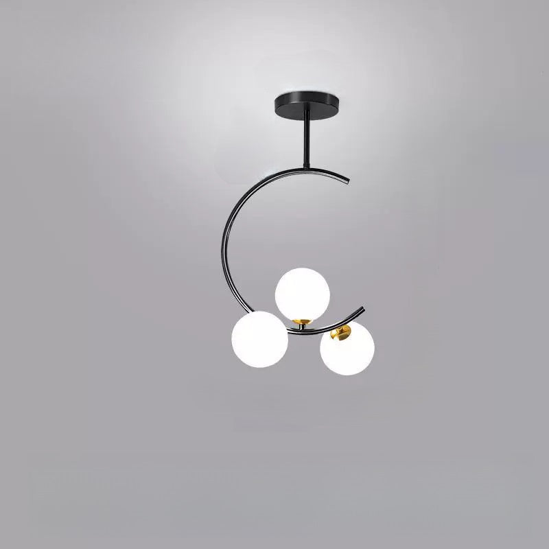 Glass Ball Ceiling Chandelier – Luxury Gold Pendant Light for Living Room, Bedroom and Hallway Decor