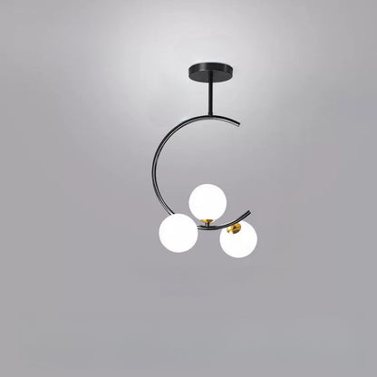 Glass Ball Ceiling Chandelier – Luxury Gold Pendant Light for Living Room, Bedroom and Hallway Decor