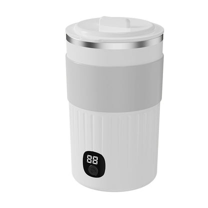 Portable Automatic Self Stirring Mug – USB Rechargeable Smart Mixing Cup with Temperature and Battery Display for Coffee and Drinks.