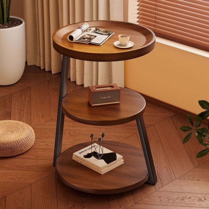 Minimalist Wooden Nightstand – Compact Bedside Table with Storage Shelf for Bedrooms, Small Apartments and Modern Home Furniture