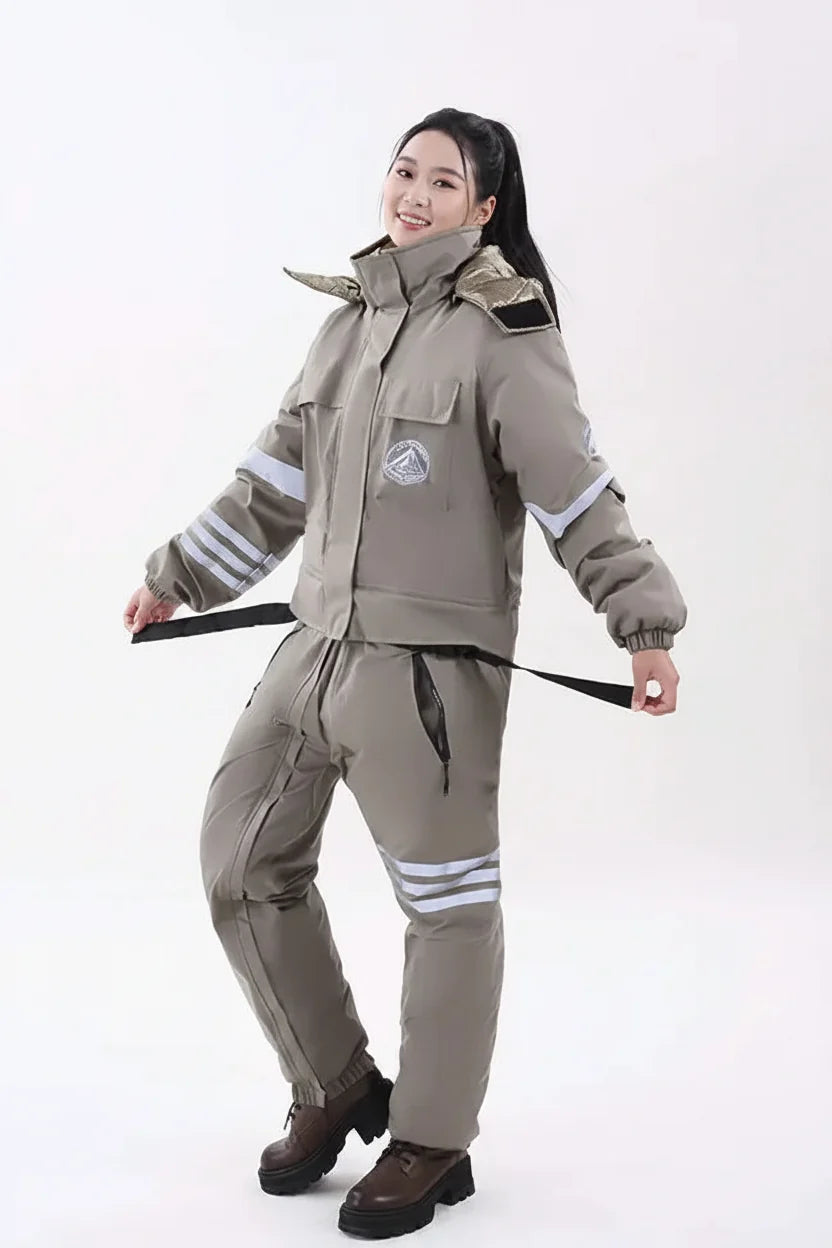 Graphene Lined Winter Suit - Windproof Thermal Motorcycle and Ski Outfit for Extreme Cold Weather Protection