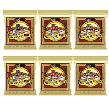 Electric & Acoustic Guitar Strings – 6 Sets Nickel Wound 80/20 Bronze Alloy Durable Strings for Rich Tone and Professional Music Performance
