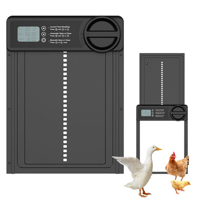 Smart Aluminum Alloy Automatic Chicken Coop Door – Hen Flap with Timer & Manual Mode, Anti-Clamp Design for Poultry Safety
