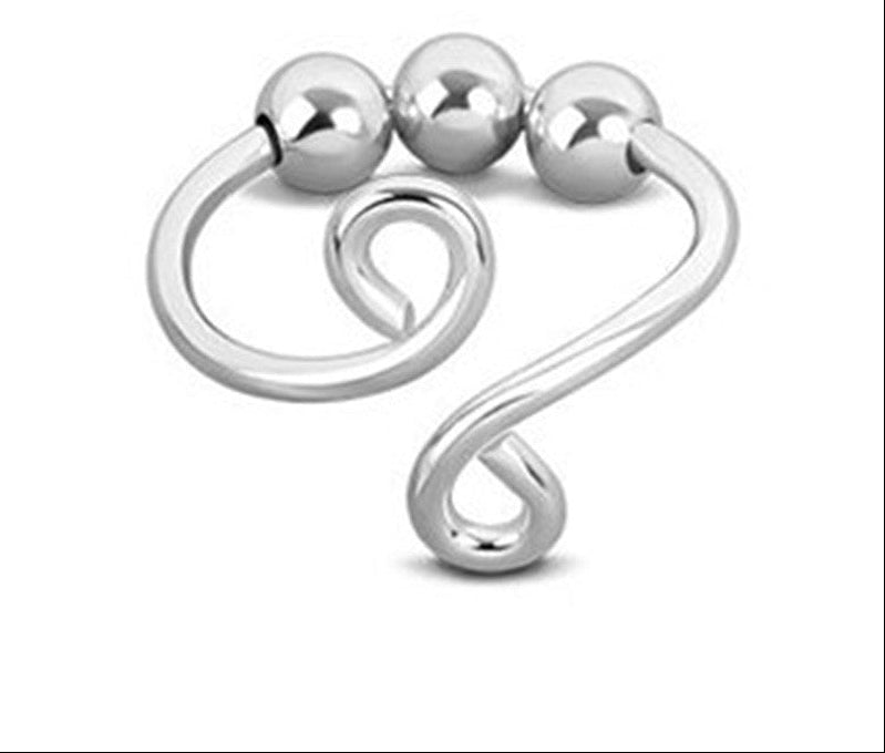 Micro-Motion Rotating Bead Ring – Round Bead Jewelry with Playful Spinning Detail for Stylish Everyday Wear, Stress Relief and Unique Gifting