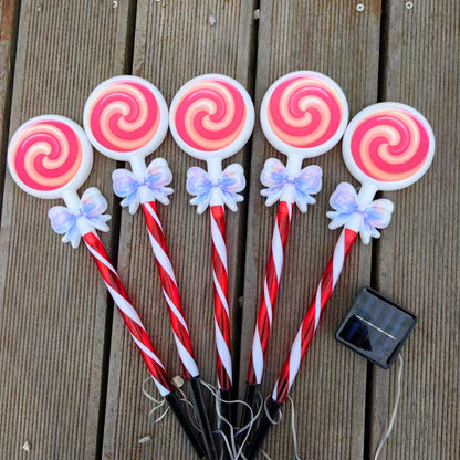Solar Lollipop Arch Lawn Lights – LED Waterproof Garden Pathway Decoration for Christmas, Patios & Balconies