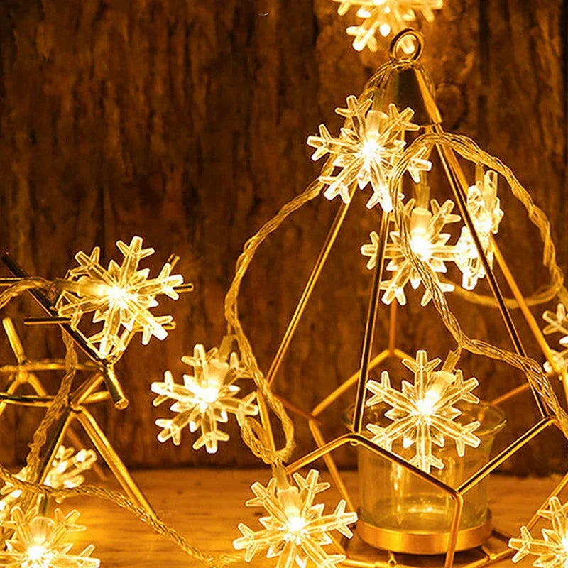 LED Twinkling Fairy String Lights – Star Ambient Lighting Strips for Room, Balcony, Garden, and Outdoor Christmas Decorations with Warm Festive Glow