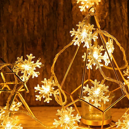 LED Twinkling Fairy String Lights – Star Ambient Lighting Strips for Room, Balcony, Garden, and Outdoor Christmas Decorations with Warm Festive Glow