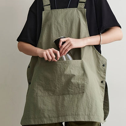 Japanese Waterproof Barber & Café Apron – Durable Unisex Outdoor Workwear for Baristas, Catering, Kitchen Cooking & Professional Grooming