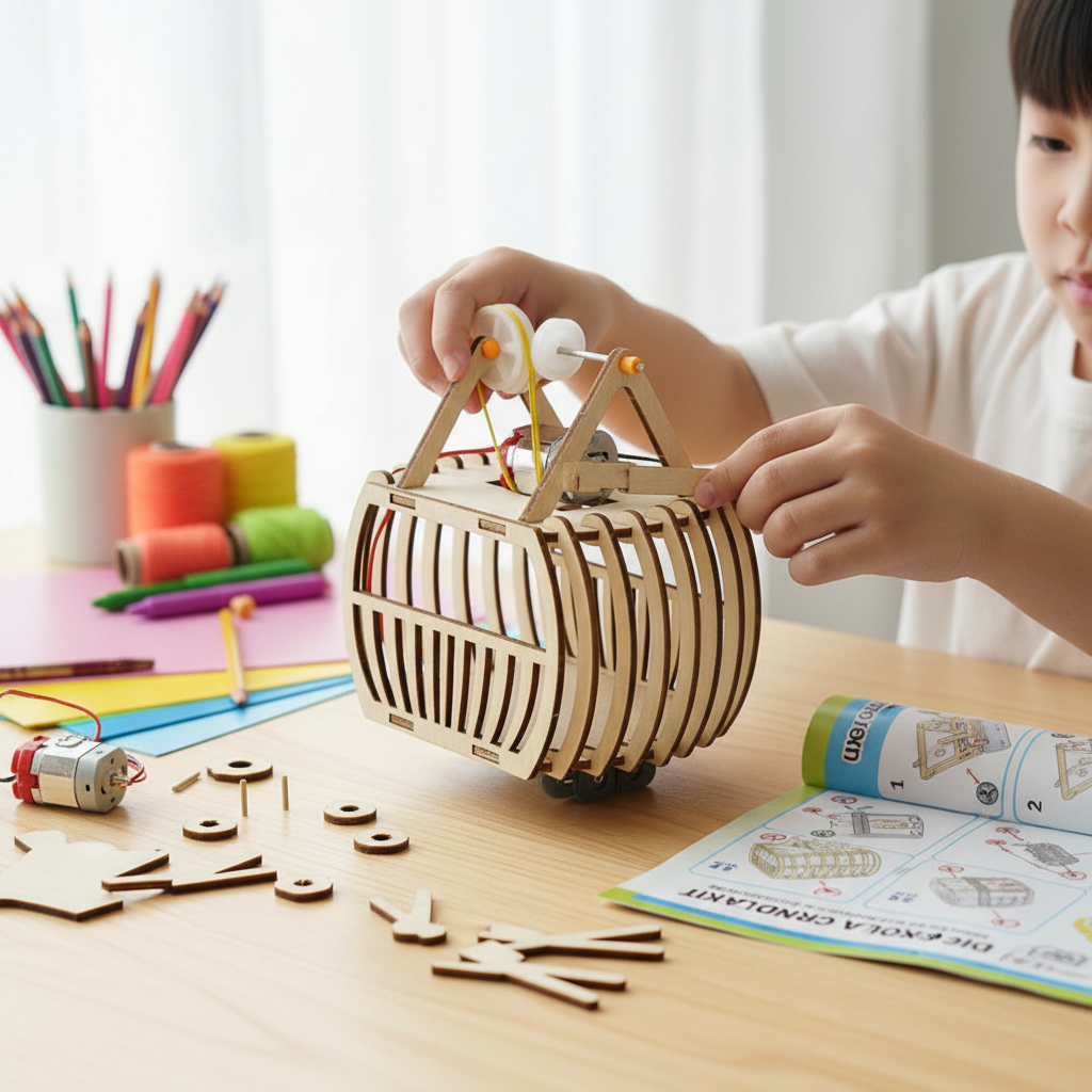 DIY Wooden Cable Car Puzzle – Educational Sightseeing Model Kit for Teaching Props, Party Favors & Children’s Science Learning Activities