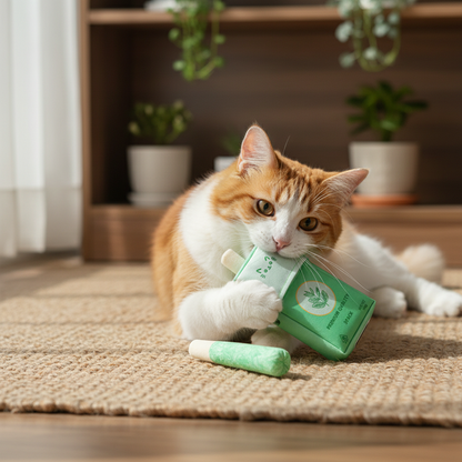 Mint Cat Chew Sticks – Cigarette-Shaped Teaser Toys for Biting, Oral Cleaning, Interactive Play, Boredom Relief and Indoor Cat Enrichment