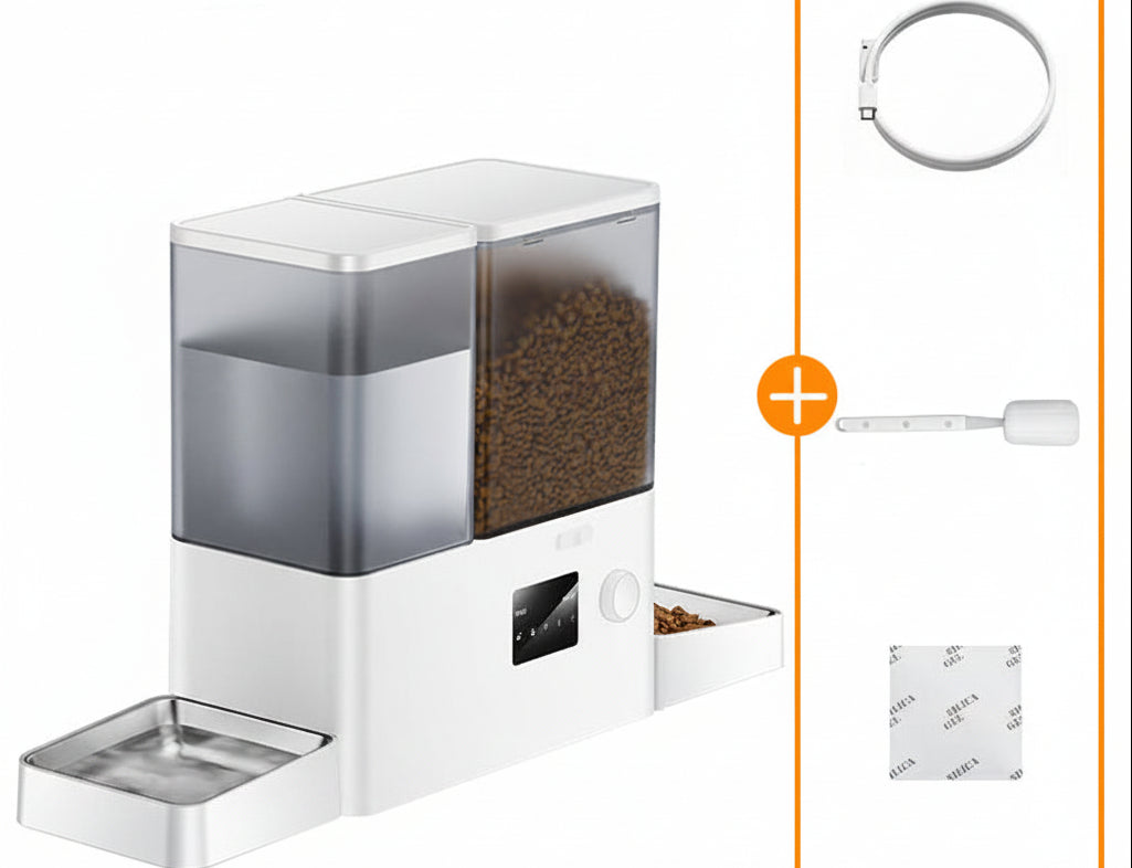 Smart Automatic Pet Feeder Set – 8.5L WiFi APP Food Dispenser with 5L Feeding Storage and 3.5L Gravity Water Drinker