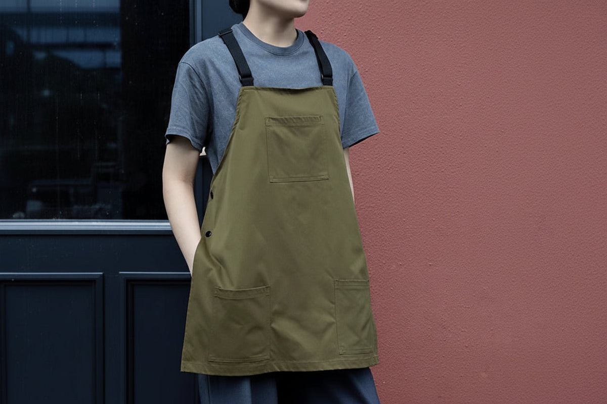 Waterproof Café & Kitchen Apron with Pockets – Stain-Resistant Detachable Work Vest for Baristas, Hairdressers, Catering & Home Chefs