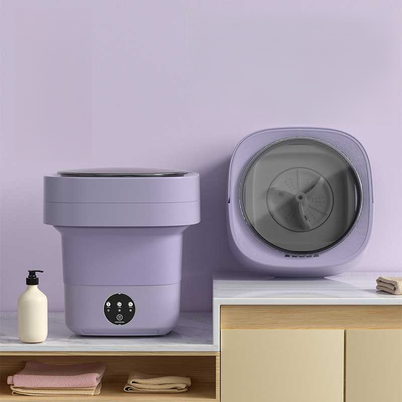 Foldable Mini Washing Machine – Portable Laundry Washer for Socks, Underwear & Travel Needs with 3 Washing Modes and Space-Saving Compact Design