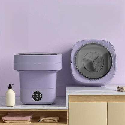 Foldable Mini Washing Machine – Portable Laundry Washer for Socks, Underwear & Travel Needs with 3 Washing Modes and Space-Saving Compact Design